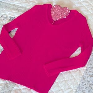 Hot pink long sleeve top